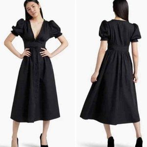 Hill House Sabrina Midi Dress in Black Dot